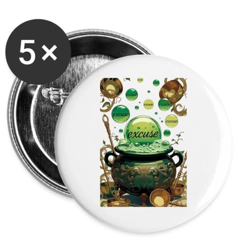 Emerald Excuses Cauldron Graphic Tee -  Buttons 3 ( 5-pack)