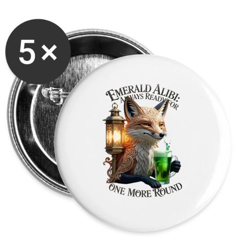 Emerald Alibi Fox Graphic Tee -  Buttons 3 ( 5-pack)