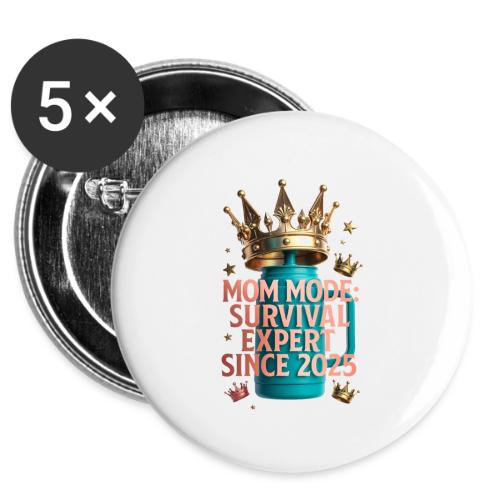 Mom Mode Survival Expert Tee -  Buttons 3 ( 5-pack)