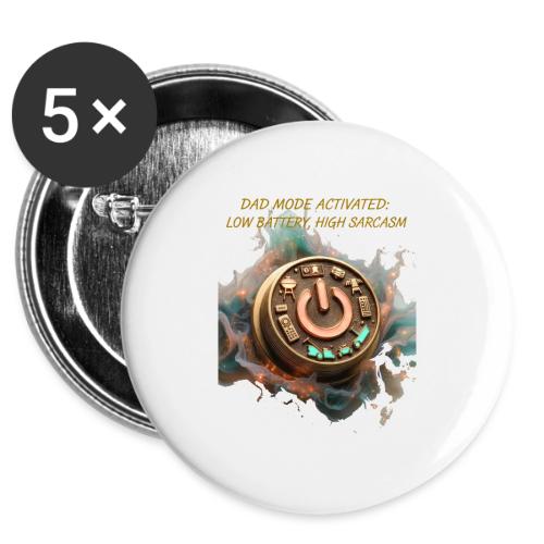 Dad Mode Activated T Shirt, Funny Dad Gift -  Buttons 3 ( 5-pack)