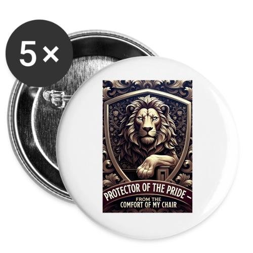 Lion King T Shirt, Funny Low-Effort Father Gift -  Buttons 3 ( 5-pack)