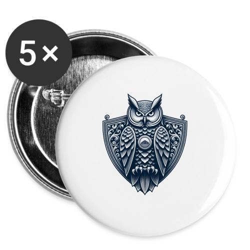 Night Watch Owl T Shirt, Sarcastic Dad Gift -  Buttons 3 ( 5-pack)