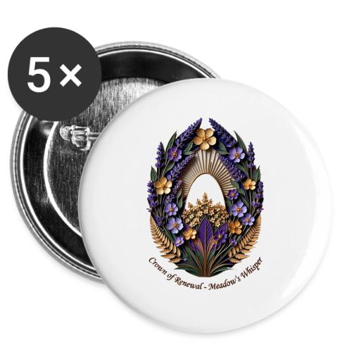Easter Meadow Crown Renewal T Shirt, Spring Gift -  Buttons 3 ( 5-pack)