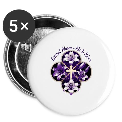 Easter Eternal Bloom Lily Crown T Shirt, Gift -  Buttons 3 ( 5-pack)