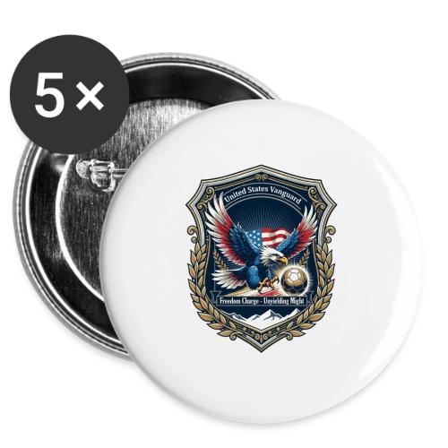USA Eagle Vanguard T-Shirt,American Flag PrideGift -  Buttons 3 ( 5-pack)