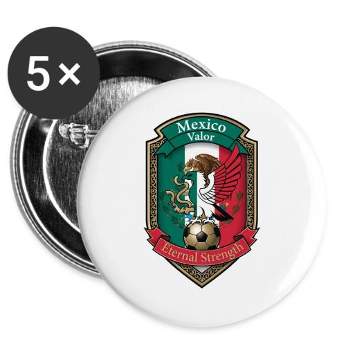Mexico Eagle Valor T-Shirt, Pride Badge Gift -  Buttons 3 ( 5-pack)