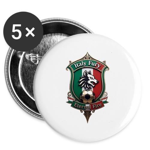 Italy heritage Wolf Fury Tee, Pride Badge Gift -  Buttons 3 ( 5-pack)