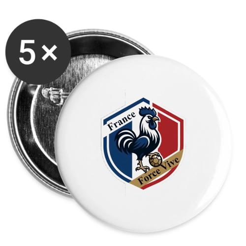 France Rooster T-Shirt, Bleu-Blanc-Rouge gift -  Buttons 3 ( 5-pack)