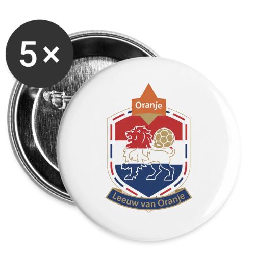 Netherlands Lion Crest T-Shirt, Dutch Badge Gift -  Buttons 3 ( 5-pack)
