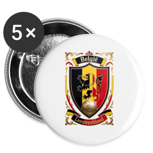 Belgium Lion Crest T-Shirt, Belgian Flag Gift -  Buttons 3 ( 5-pack)