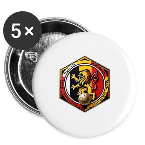 Belgium Lion Valor T-Shirt, Belgian Pride Gift -  Buttons 3 ( 5-pack)