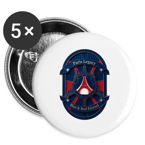 Paris Pride Heritage T Shirt, Soccer Fan Gift -  Buttons 3 ( 5-pack)