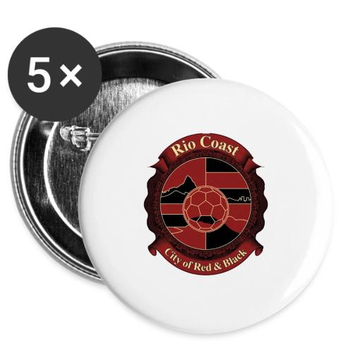 Flamengo Rio Coast T Shirt, Football Pride Gift -  Buttons 3 ( 5-pack)