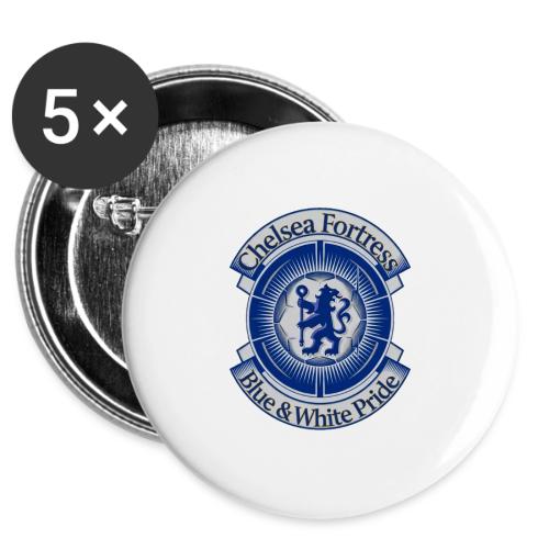 Chelsea Fortress T Shirt, Soccer City Pride Gift -  Buttons 3 ( 5-pack)