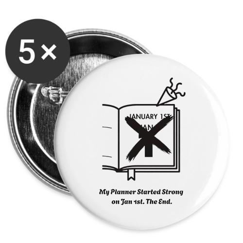 Jan 1st T-Shirt | Sarcastic New Year's -  Buttons 3 ( 5-pack)