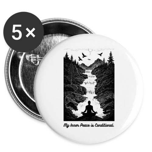 Conditional Inner Peace T-Shirt | Minimalist Zen -  Buttons 3 ( 5-pack)