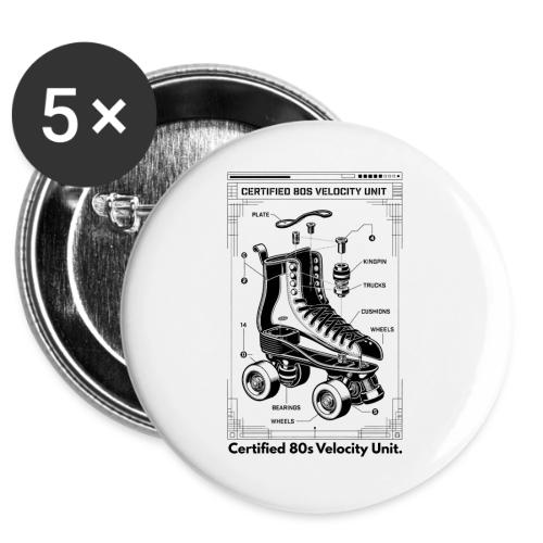 Retro Roller Skate T-Shirt -  Buttons 3 ( 5-pack)