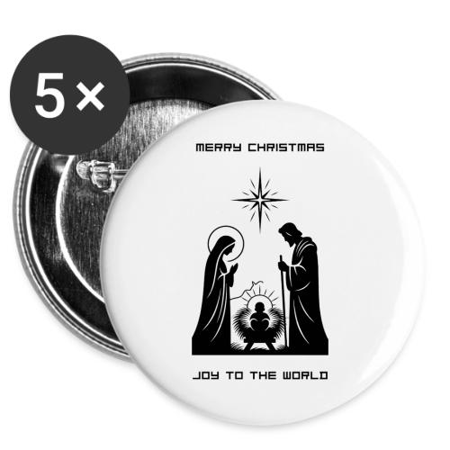 Joy to the World T-Shirt | Minimalist Nativity -  Buttons 3 ( 5-pack)