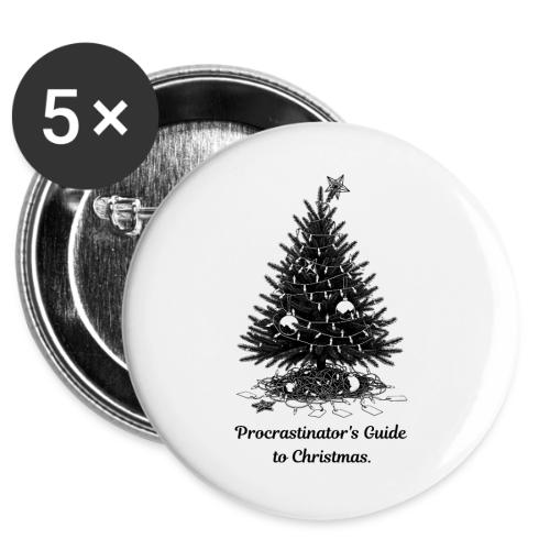 Procrastinator's Guide Christmas T-Shirt -  Buttons 3 ( 5-pack)