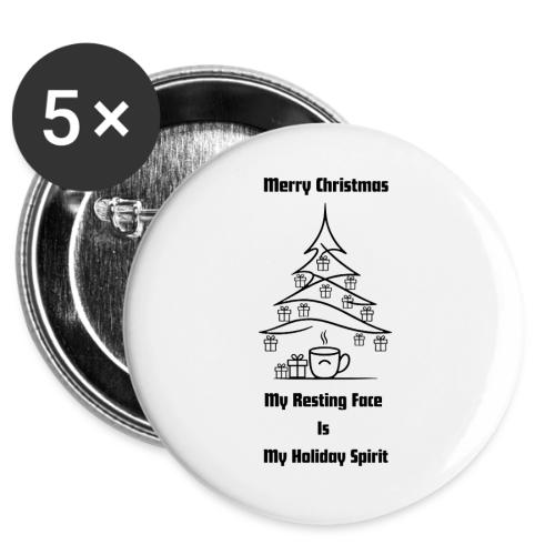 My Resting Face Is My Christmas Spirit T-Shirt -  Buttons 3 ( 5-pack)