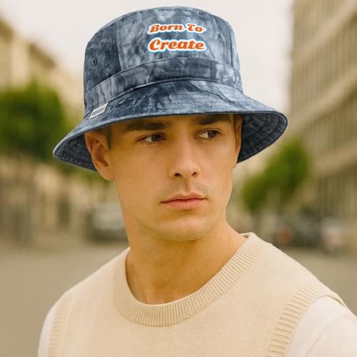 Born to Create — Creative Soul Script - Tie Dye Bucket Hat