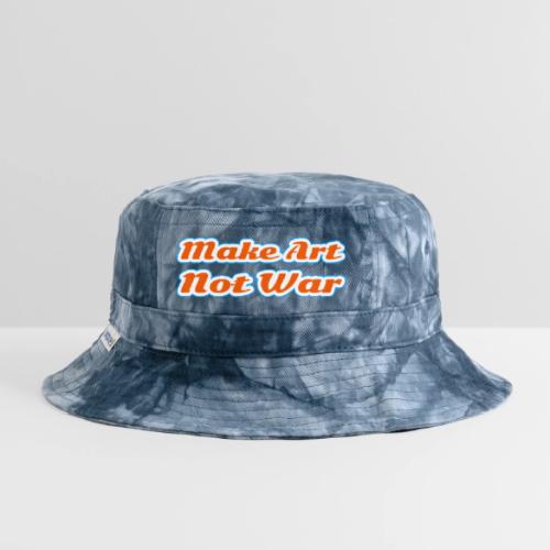 Make Art Not War — Peaceful Creativity Script - Tie Dye Bucket Hat