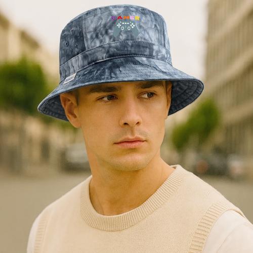 Colorful Gamer Controller Graphic - Tie Dye Bucket Hat