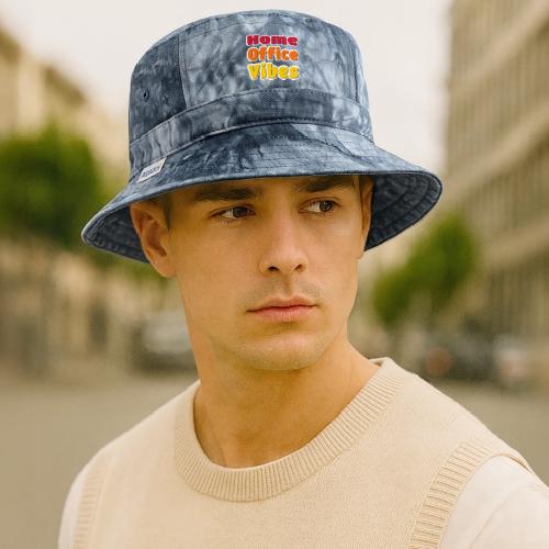 Home Office Vibes Remote Work Design - Tie Dye Bucket Hat