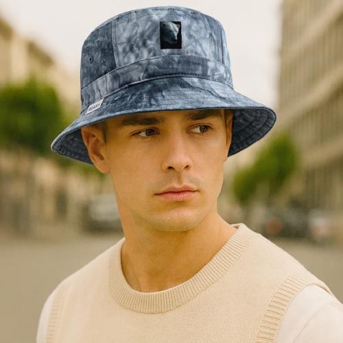 Polar Bear Close-Up Wildlife Design - Tie Dye Bucket Hat