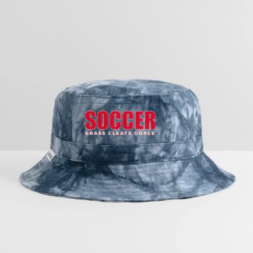 Soccer Grass Cleats Goals Typography Design - Tie Dye Bucket Hat