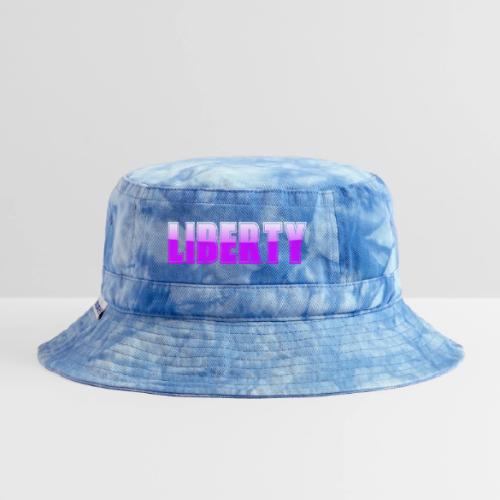 Liberty Typography Graphic Design - Tie Dye Bucket Hat