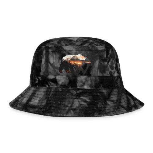 Canada Bear: fiery tones - Tie Dye Bucket Hat