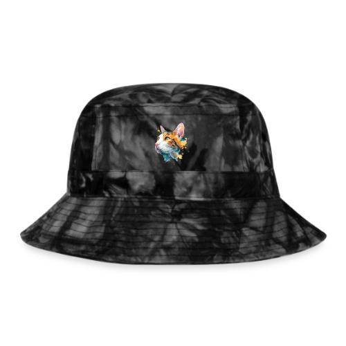Cat: Feline Ink Burst - Tie Dye Bucket Hat
