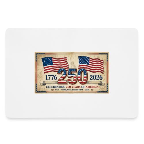 USA 250th Anniversary Flags Emblem - Gaming Mousepad