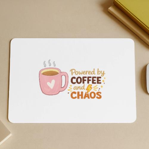 Powered by Coffee and Chaos - Gaming Mousepad