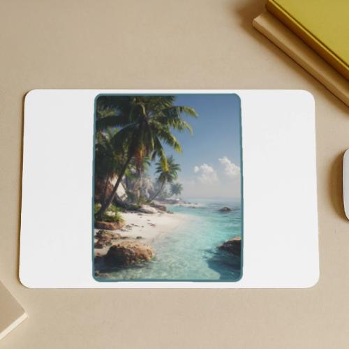 Tropical Beach Paradise Palm Design - Gaming Mousepad