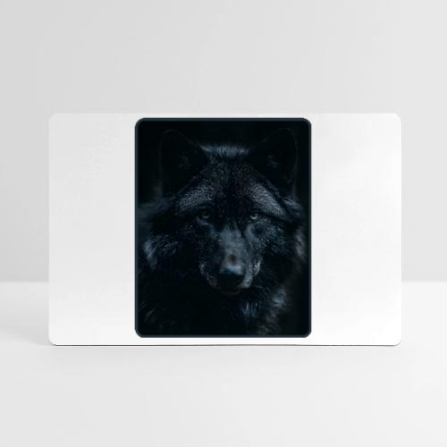 Black Wolf Intense Eyes Portrait Design - Gaming Mousepad