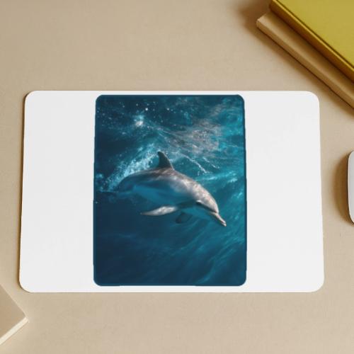 Dolphin Sunlit Ocean Serenity Design - Gaming Mousepad