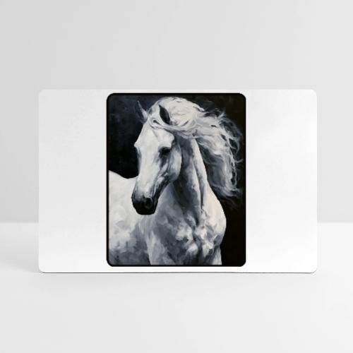 White Horse Oil Painting Design - Gaming Mousepad