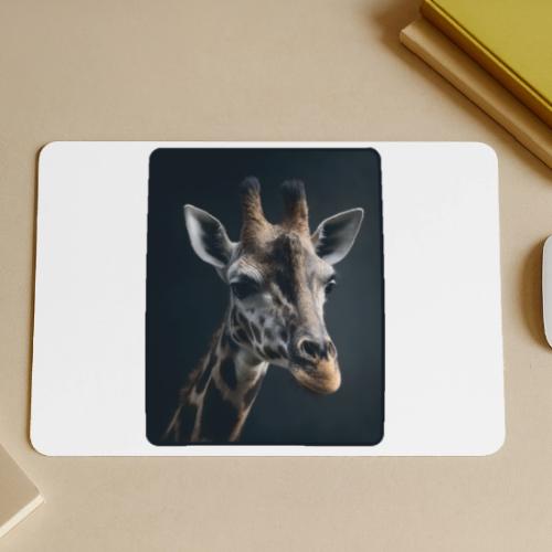 Majestic Giraffe Artistic Portrait Design - Gaming Mousepad
