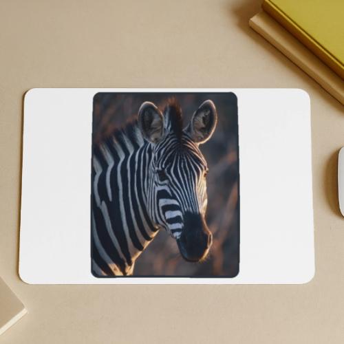 Majestic Zebra Sunset Portrait Design - Gaming Mousepad