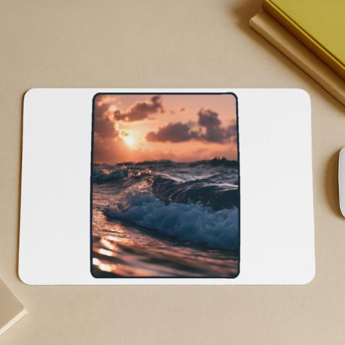 Golden Sunset Ocean Wave - Gaming Mousepad