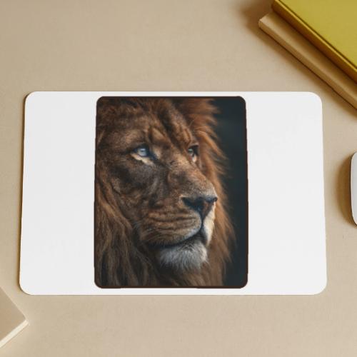 Lion Portrait Majestic Wildlife Design - Gaming Mousepad