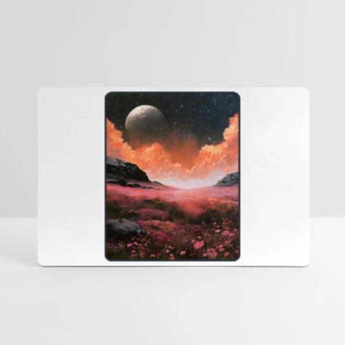 Moonlit Fantasy Flower Landscape - Gaming Mousepad