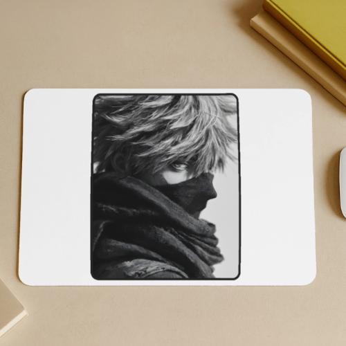 Battle-Worn Ninja Portrait - Gaming Mousepad