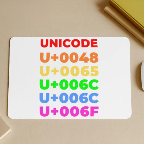 Hello, in unicode - Gaming Mousepad
