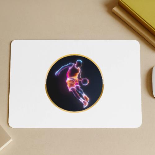 Neon Basketball Player - Gaming Mousepad