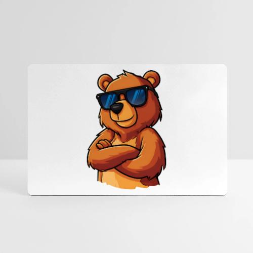 Cool Bear Sunglasses Cartoon Design - Gaming Mousepad