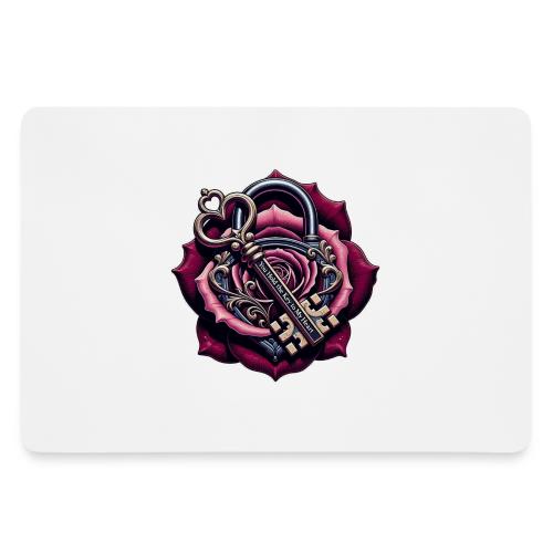 You Hold the Key to My Heart Rose Lock T-Shirt - Gaming Mousepad