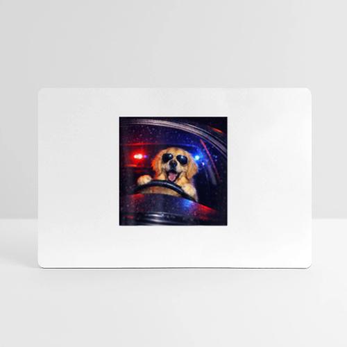 Funny Police Golden Retriever Meme Tee - Gaming Mousepad